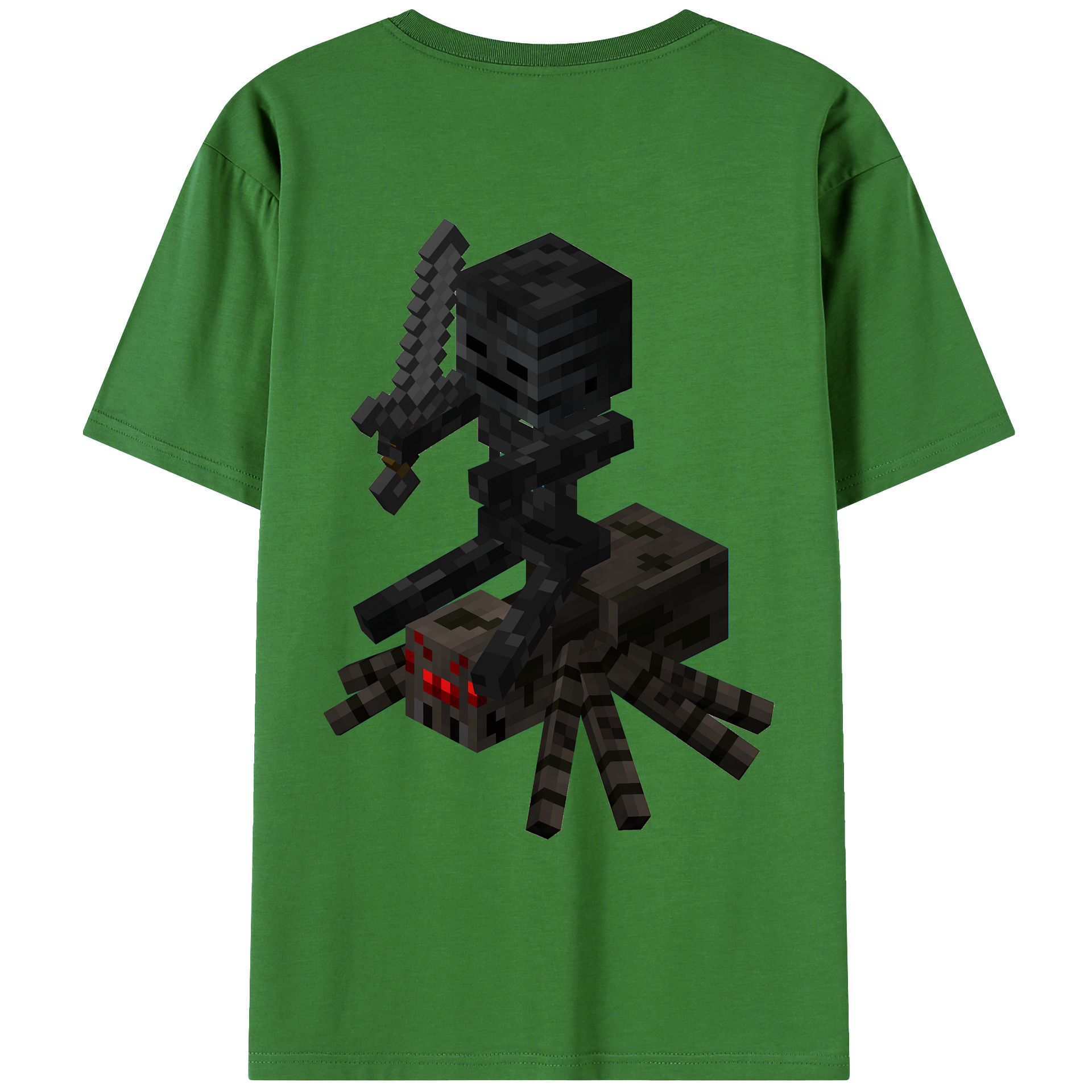 （画像用） マインクラフト ブロックの世界 Minecraft MC Block world レディース半袖Tシャツ(バックプリント)